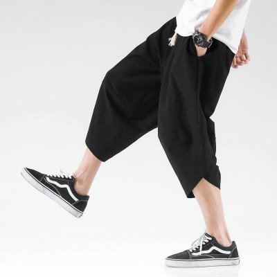 Summer Mens Cross Pants Streetwear Harem Pants Male Loose Chinese Style High Quality Men Casual Pants Fashionable Large Size 5XL