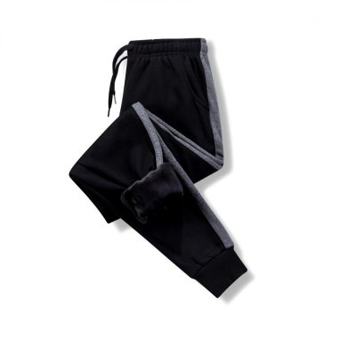 Thick Fleece Jogger Side Strip Mens Pants Cotton Trousers Male Winter Warm Velvet Sweatpants Tracksuit Joggers Autumn