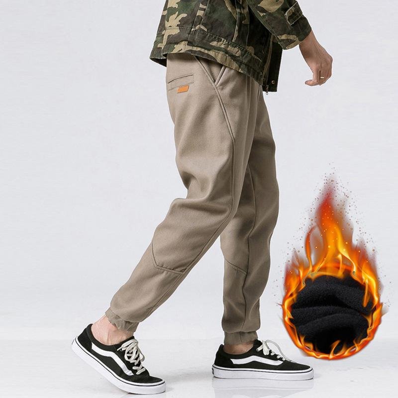 Autumn Winter New Fashion Streetwear Trousers Loose Warm Fleece Pencil Pants Cotton Casual Pants Young Harem Pants